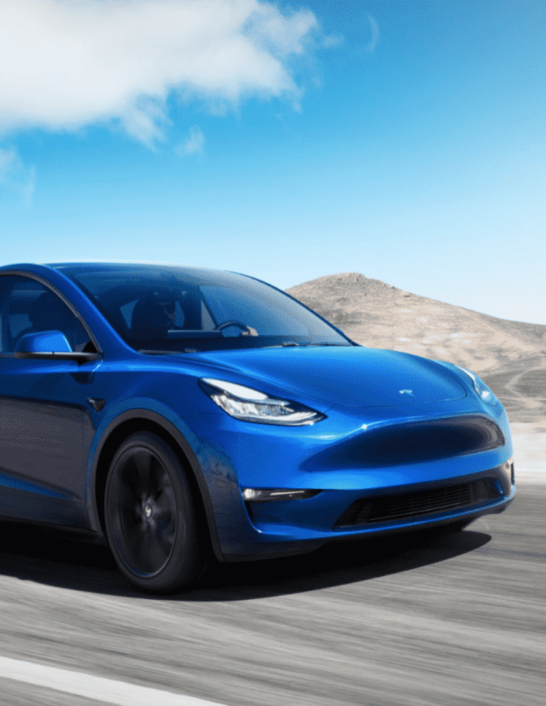 Imagen Promocional Tesla Model Y azul 03